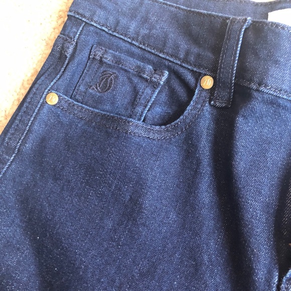 Draper James High waisted boot cut denim Jean pants blue navy 27 28 zip up - Picture 7 of 9